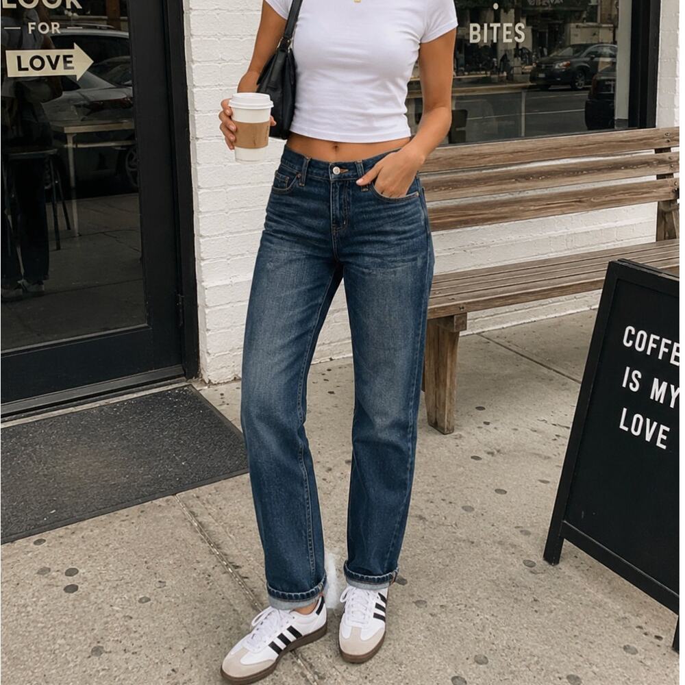 Abercrombie & Fitch Women’s Boyfriend Straight Jeans SZ 25 Casual Denim Relaxed
